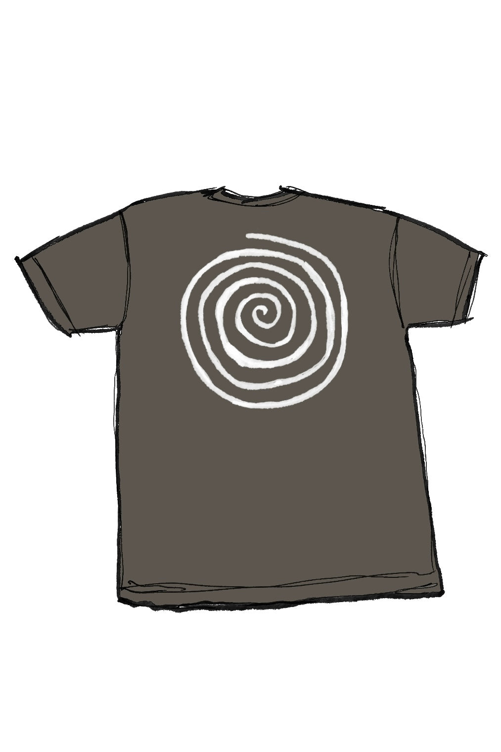 CLASSIC CHARCOAL SPIRAL TEE