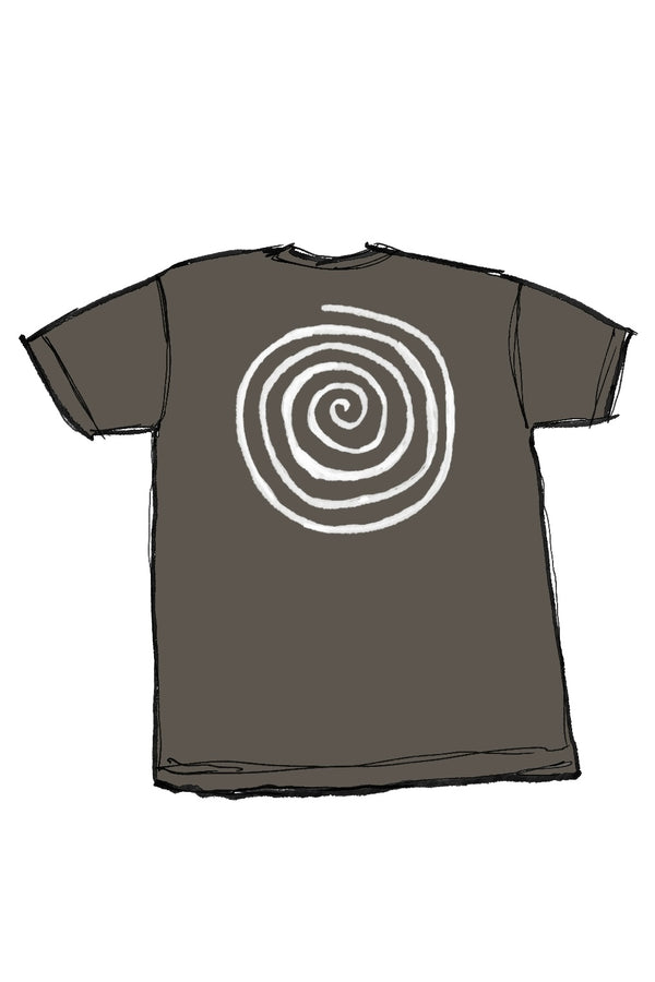 CLASSIC CHARCOAL SPIRAL TEE