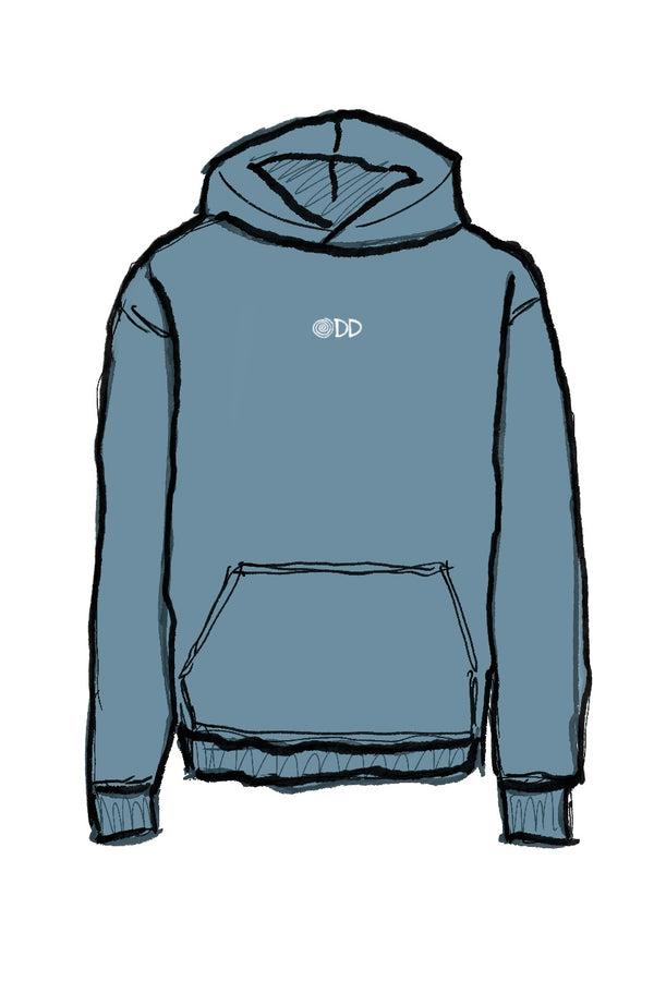 CLASSIC GREY-BLUE SPIRAL HOODIE