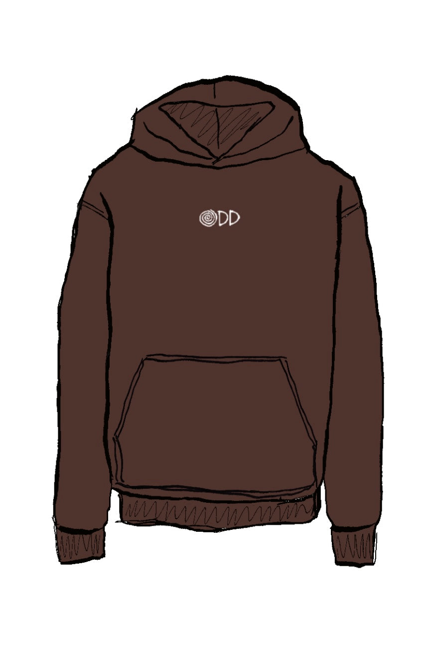 CLASSIC BROWN SPIRAL HOODIE