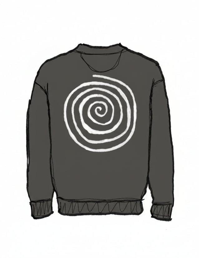 CLASSIC CHARCOAL SPIRAL CREW