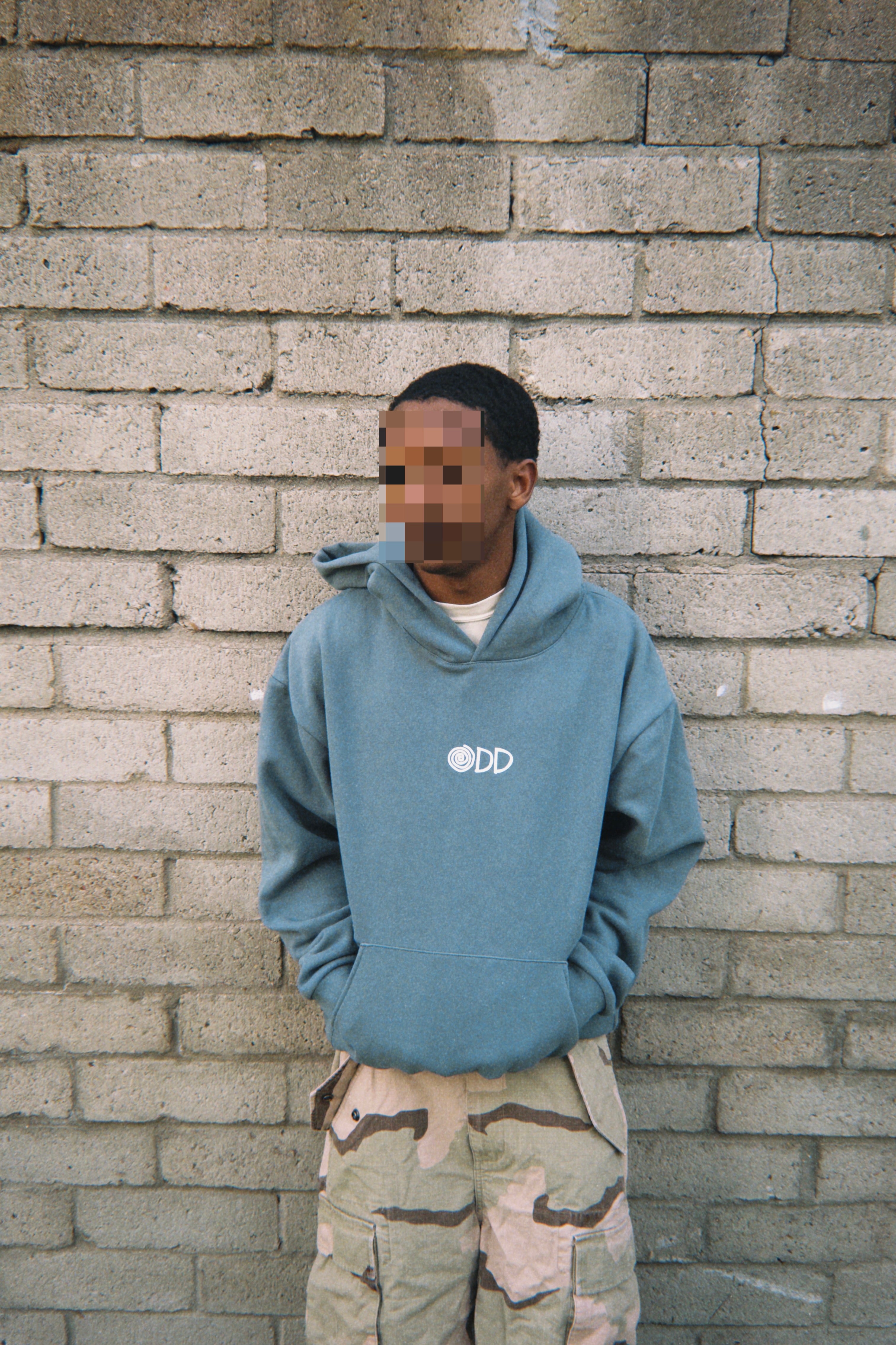 CLASSIC GREY-BLUE SPIRAL HOODIE